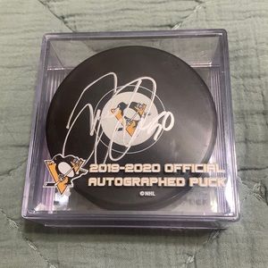 2019-2020 Authentic Penguins Autographed Juuso Riikola Puck